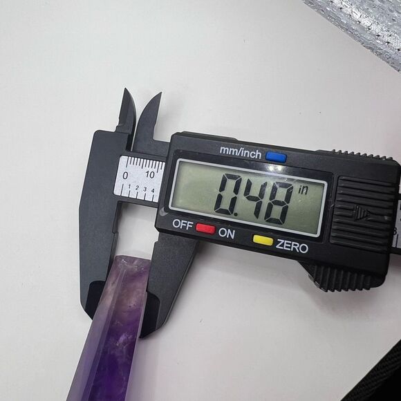 Amethyst Crystal Scepter Meditation Wand  with Unique Fingerprint Inclusions (4) - Picture 9 of 16